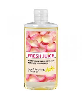 Fresh Juice - Pielęgnacyjny olejek do masażu - Rose & Ilang - Ilang + Peach oil, 150ml